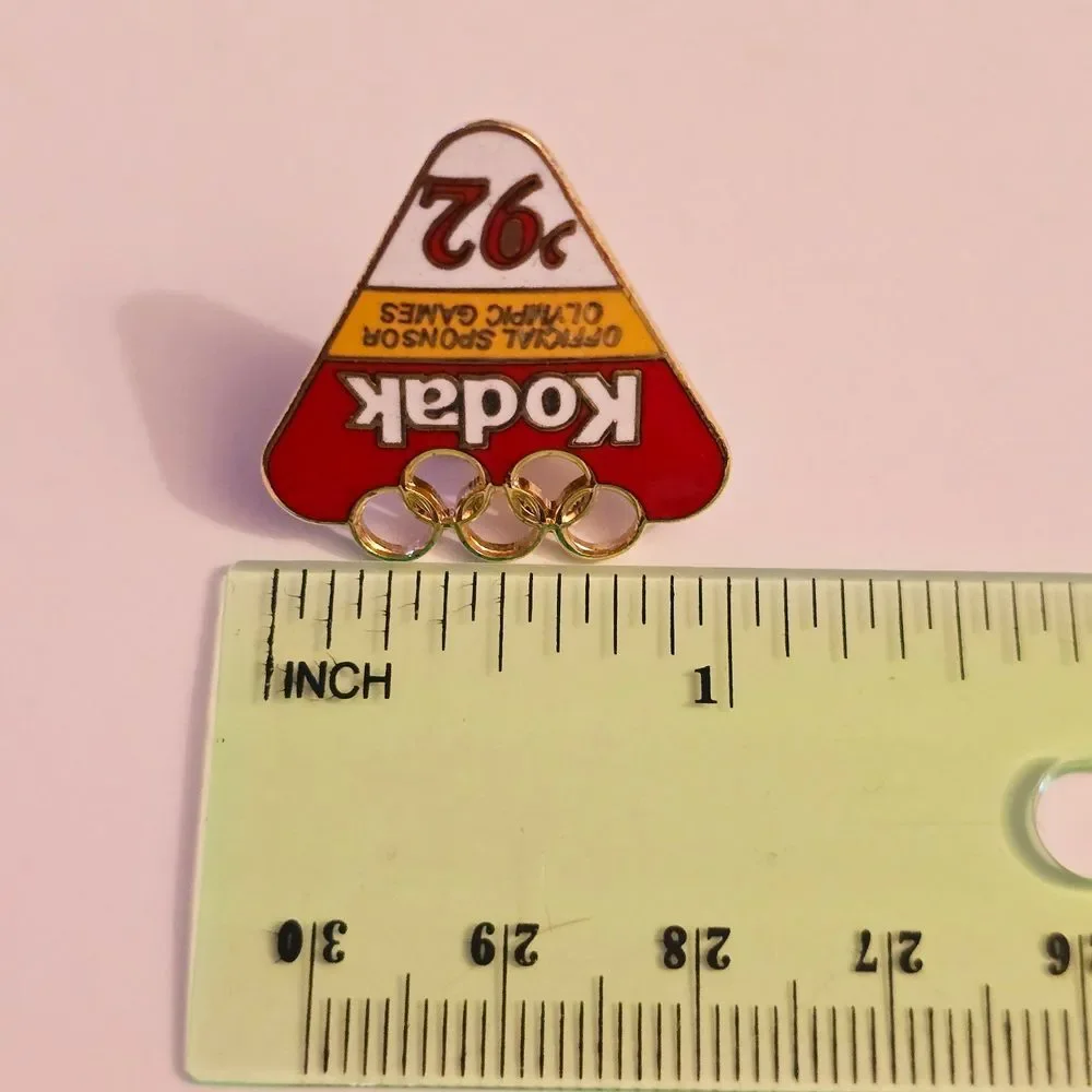 Vintage Kodak 1992 Olympics Official Sponser Pin Barcelona Pinback Film‎